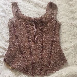 Ann Ferriday dark blush cami